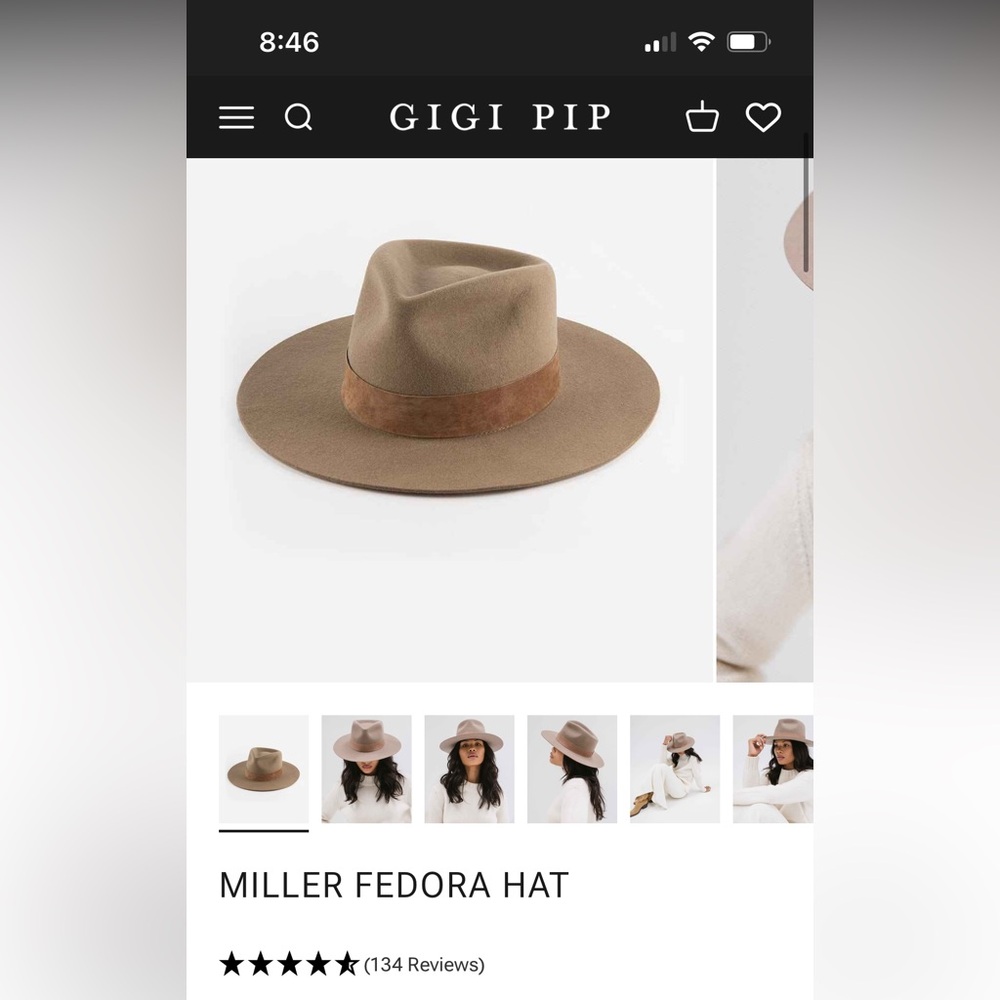 Gigi Pip Tan Miller Fedora Hat